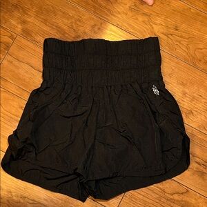 FP Movement by Free People Gathered Black High Waist Shorts